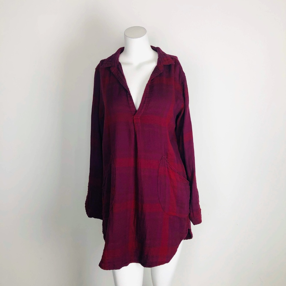 FP x CP Shades Emily Campfire Shirt Dress Plaid - Picture 3 of 8